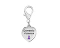 Heart Shaped Domestic Violence Awareness Hanging Charms