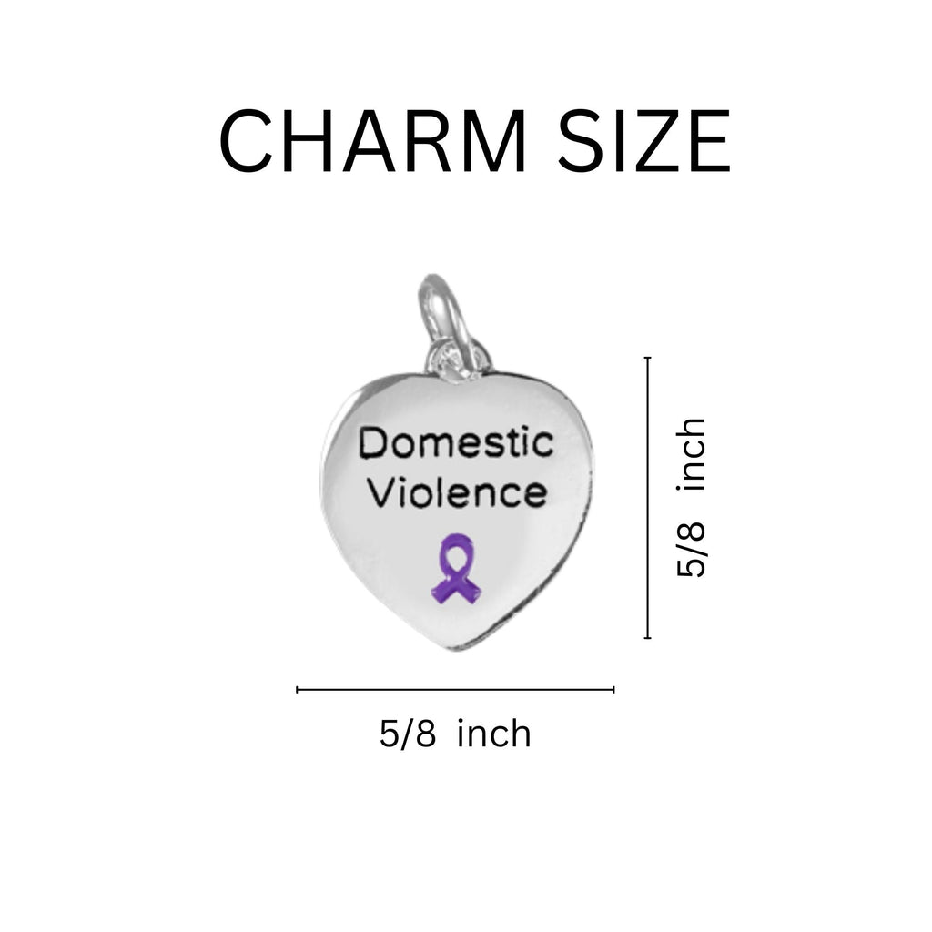 Heart Shaped Domestic Violence Awareness Hanging Charms