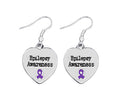 Heart Shaped Epilepsy Awareness Earrings