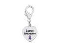 Heart Shaped Lupus Awareness Hanging Charms