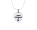 Heart Shaped Lupus Awareness Necklaces