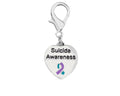 Heart Shaped Suicide Awareness Hanging Charms