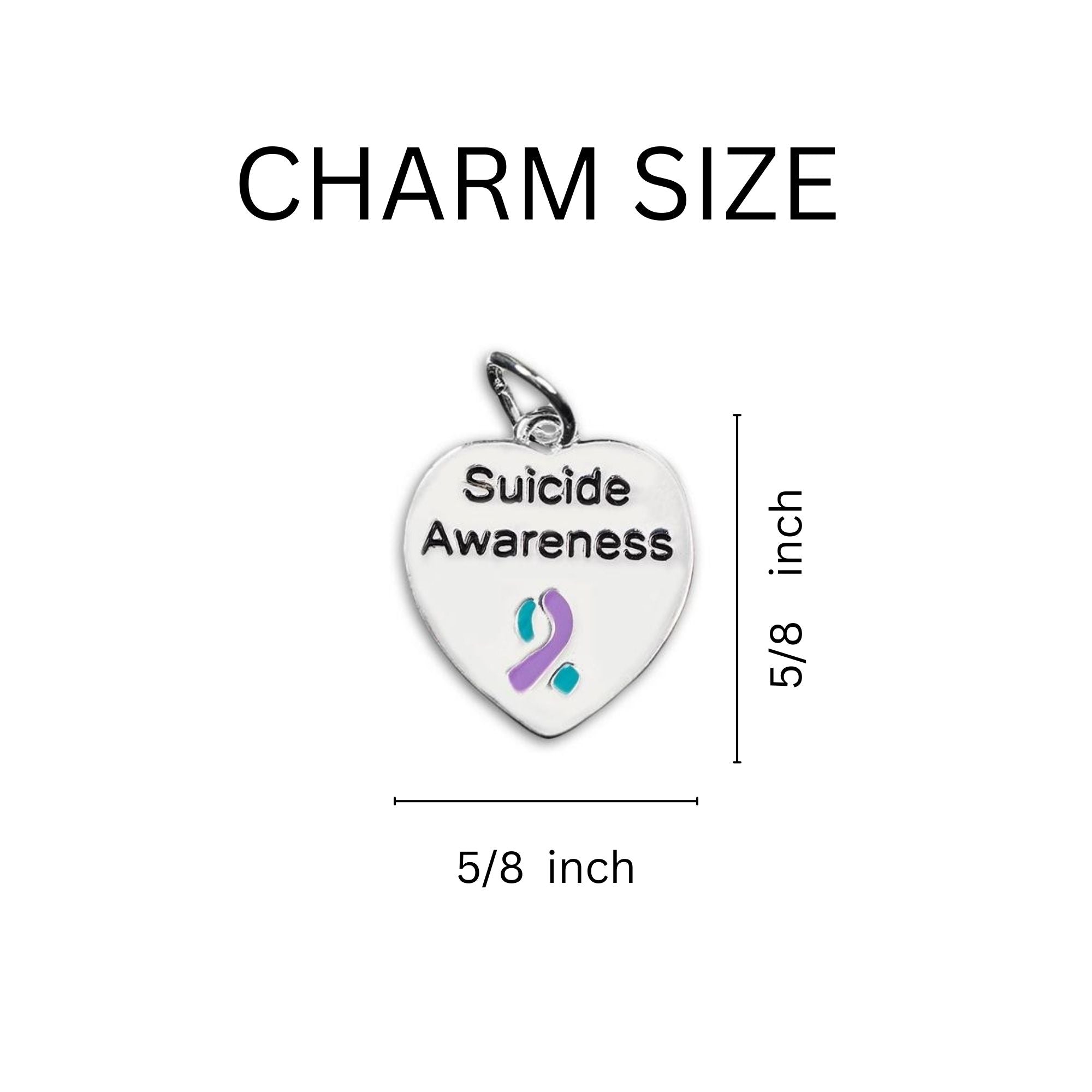 Heart Shaped Suicide Awareness Hanging Earrings