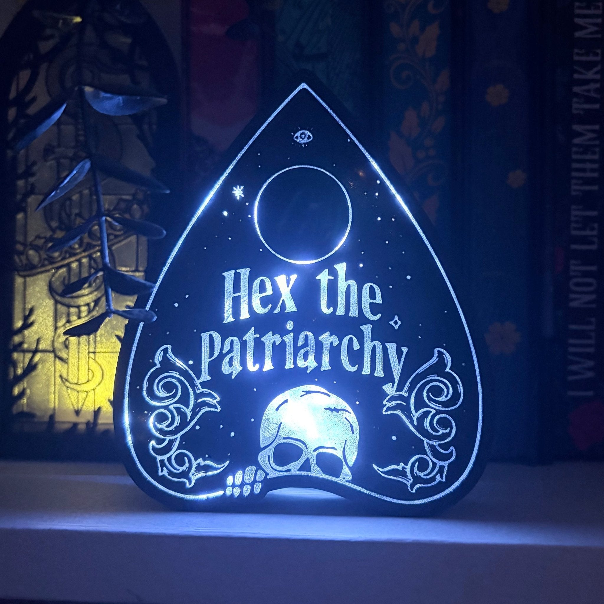 Hex the Patriarchy Light Up Book Nook