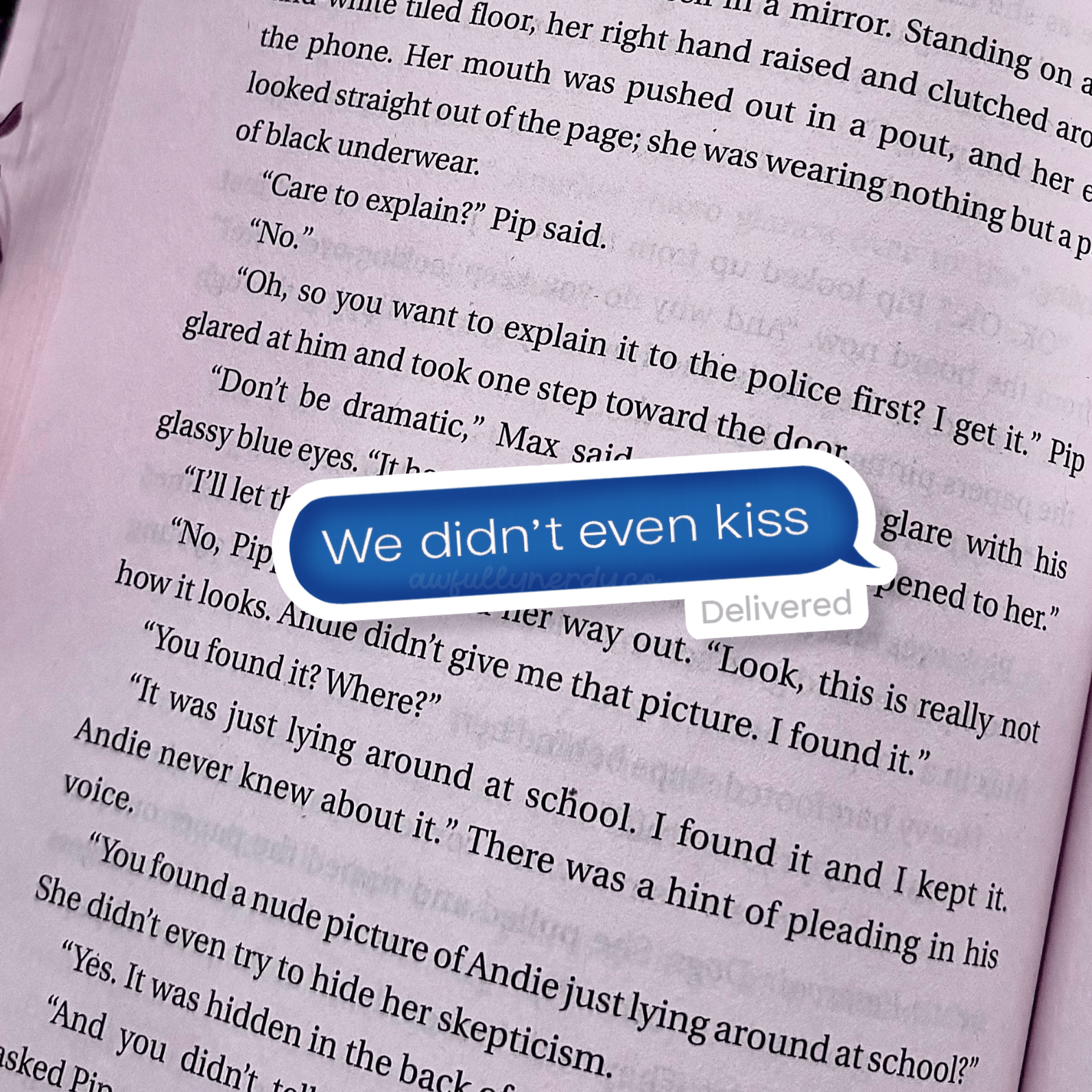 Hockey Romance Heated Rivals Inspired Text Message Clear Matte Sticker