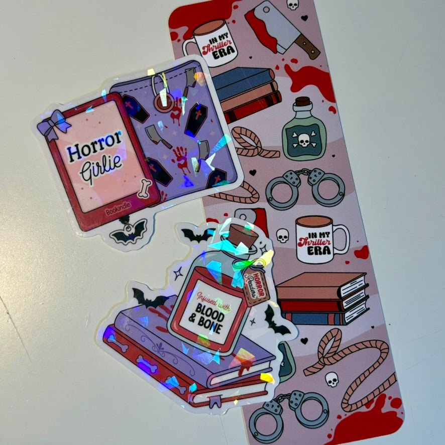 Horror Girlie Stickers and Bookmark Bundle