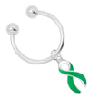 Horseshoe Style Green Ribbon Key Chains