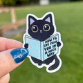 How to Say F You in a Nice Way Cat Crushed Glitter Sticker