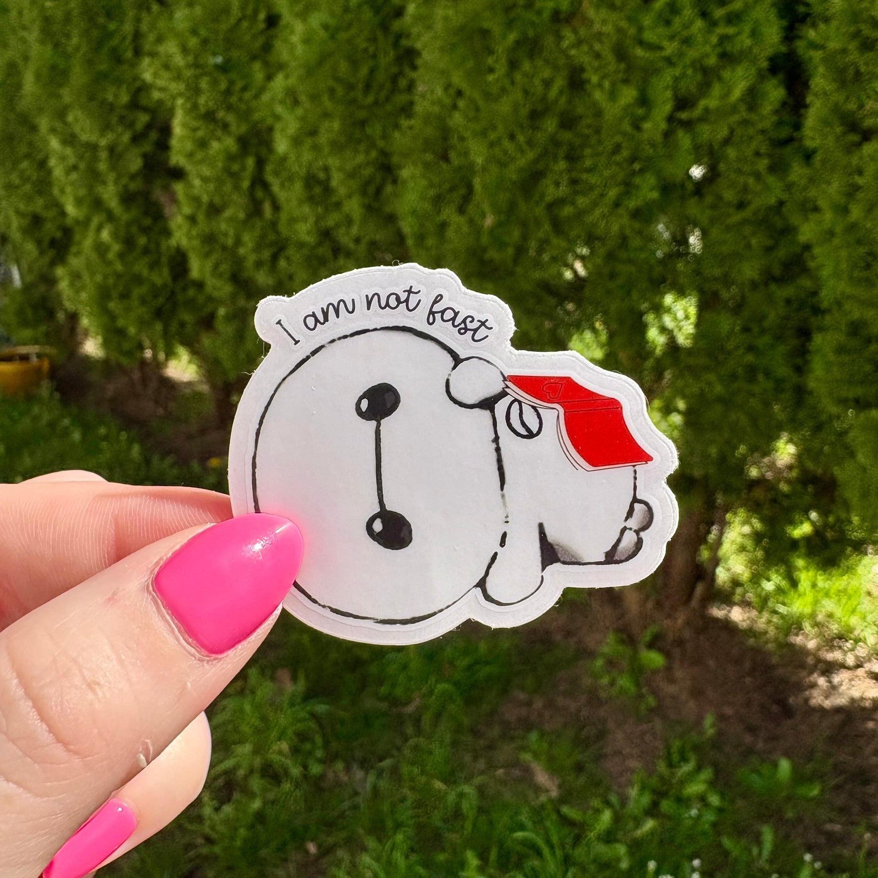 I Am Not Fast Matte Sticker
