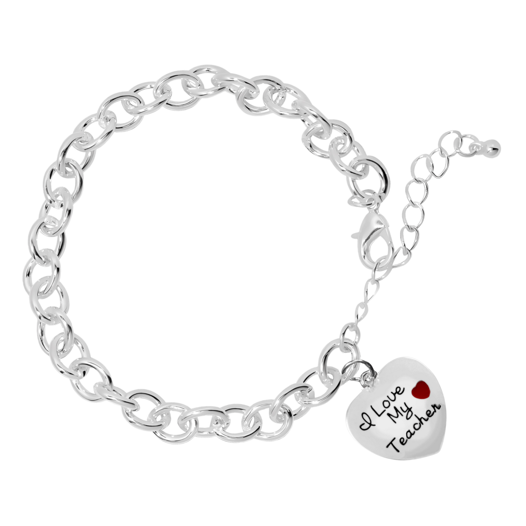 I Love My Teacher Chunky Charm Bracelets