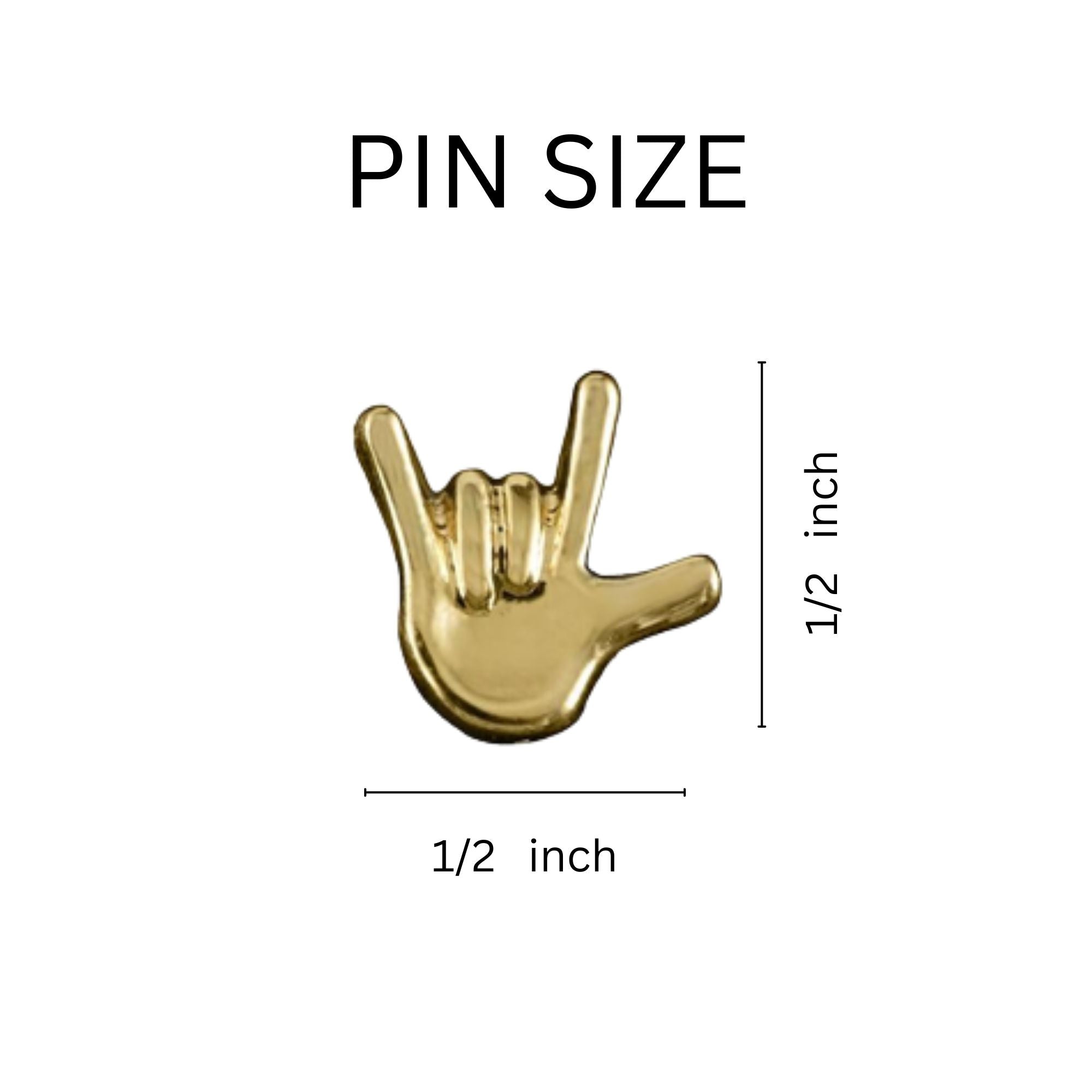 I Love You Sign Language Symbol Deaf Awareness Tac Pins