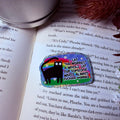 I Say No Worries A Whole Lot Cat Crushed Glitter Sticker