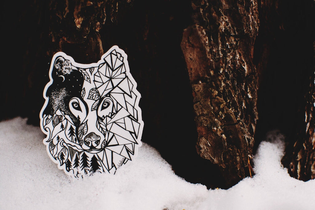 Wolf Prism Sticker 4 " sticker