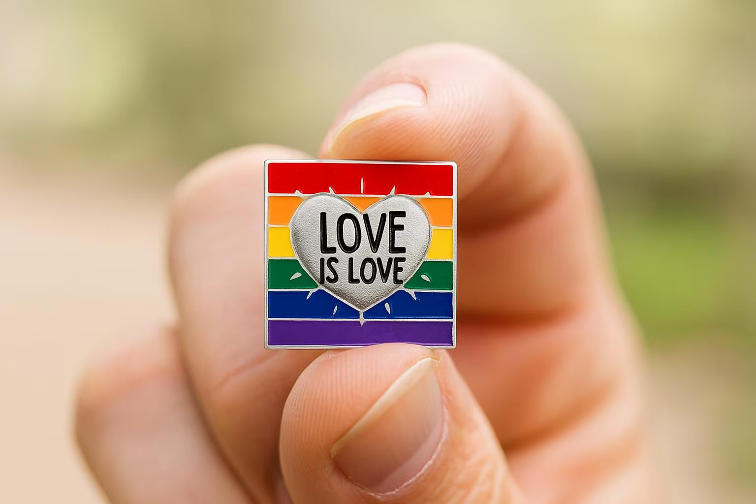 Rainbow Love Is Love LGBTQ Pins