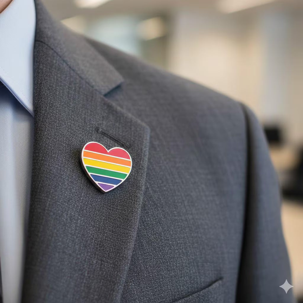 Rainbow Heart Shaped Pins