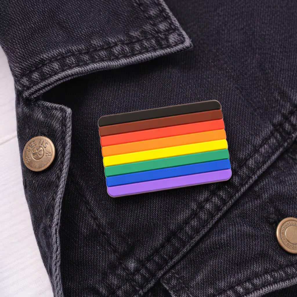 Philadelphia 8 Stripe Flag Rectangle Silicone Pins