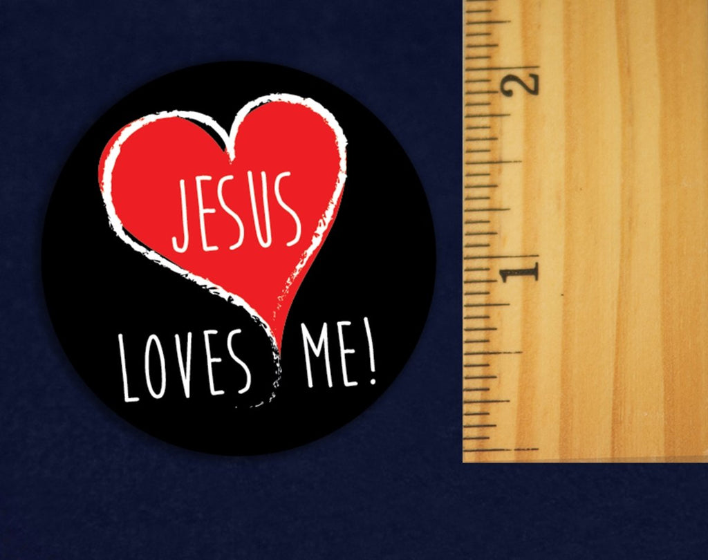 Jesus Loves Me Stickers (250 per Roll)