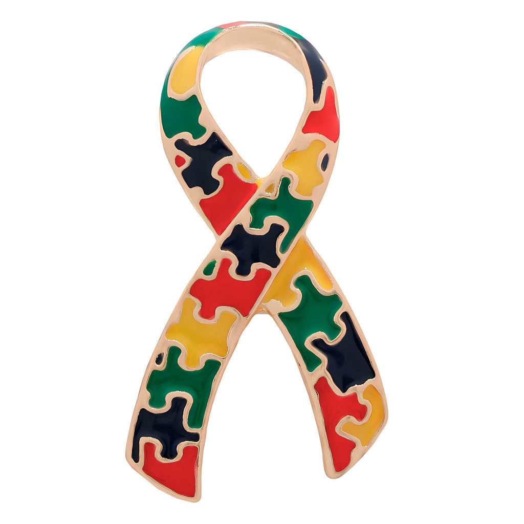 Large Autism Ribbon Pins