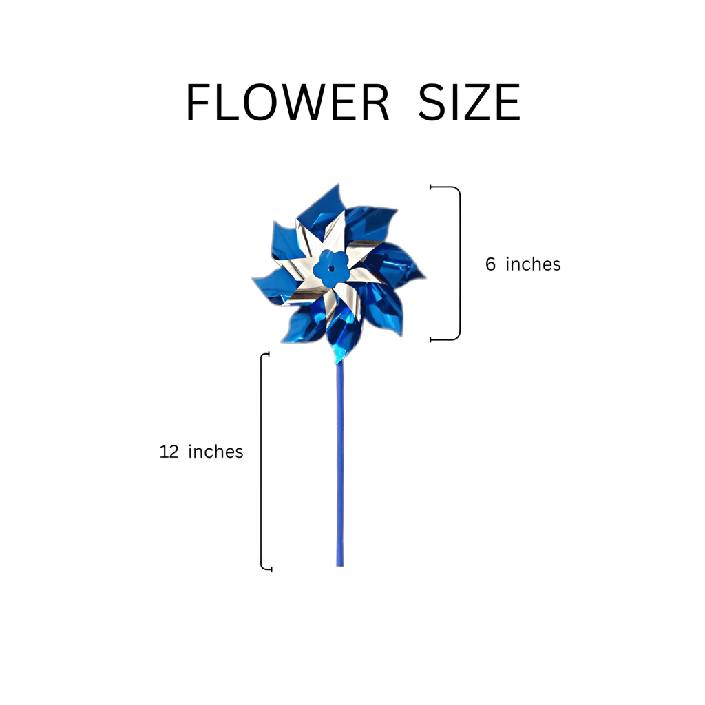 Large Blue Pinwheels for Child Abuse Prevention