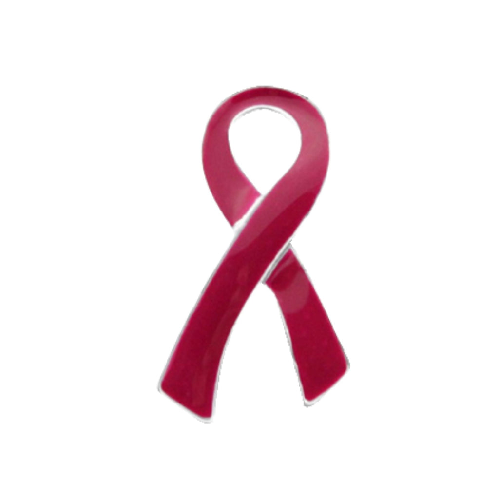Large Burgundy Ribbon Pins