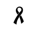 Large Flat Black Ribbon Lapel Pins