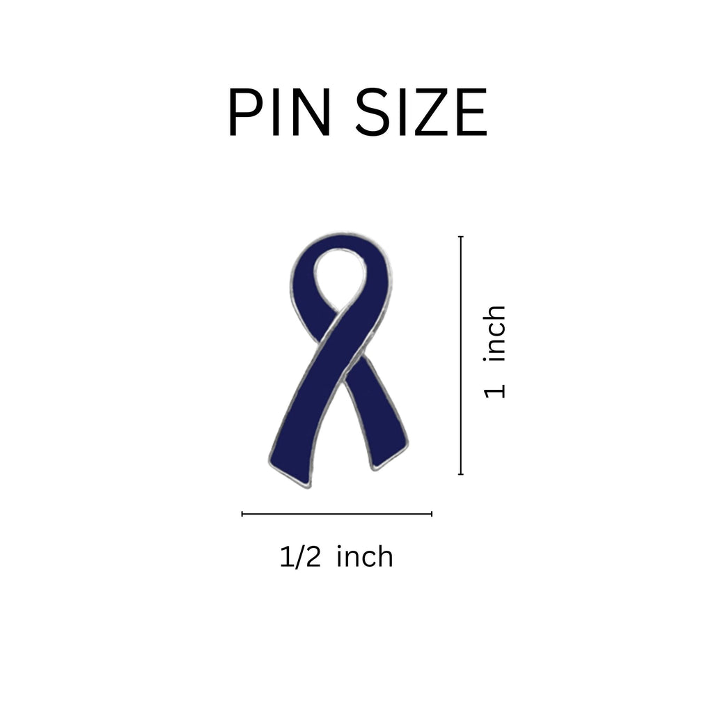 Large Flat Dark Blue Ribbon Pins