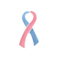Large Flat Pink & Blue Ribbon Pins