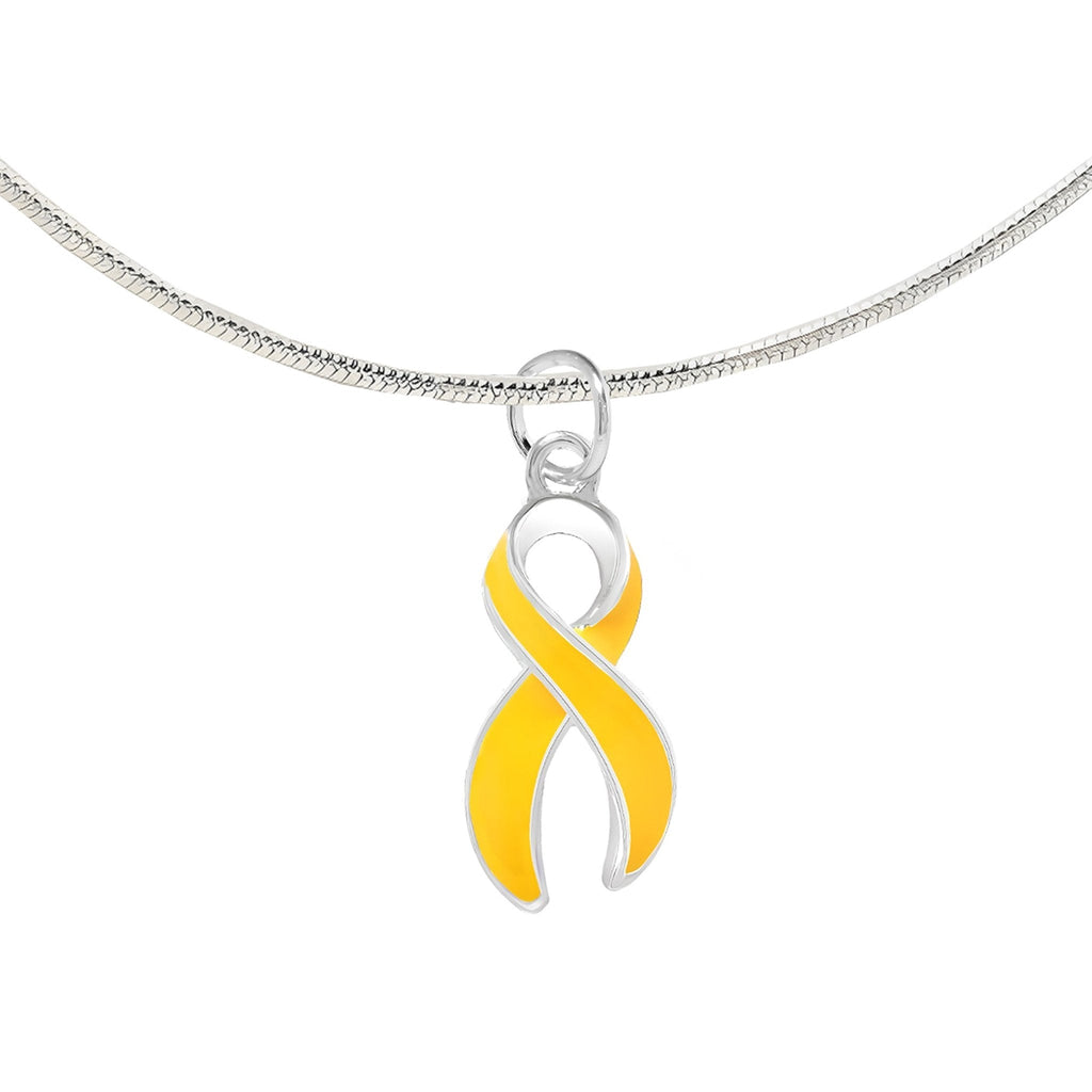Large Gold Ribbon Necklaces