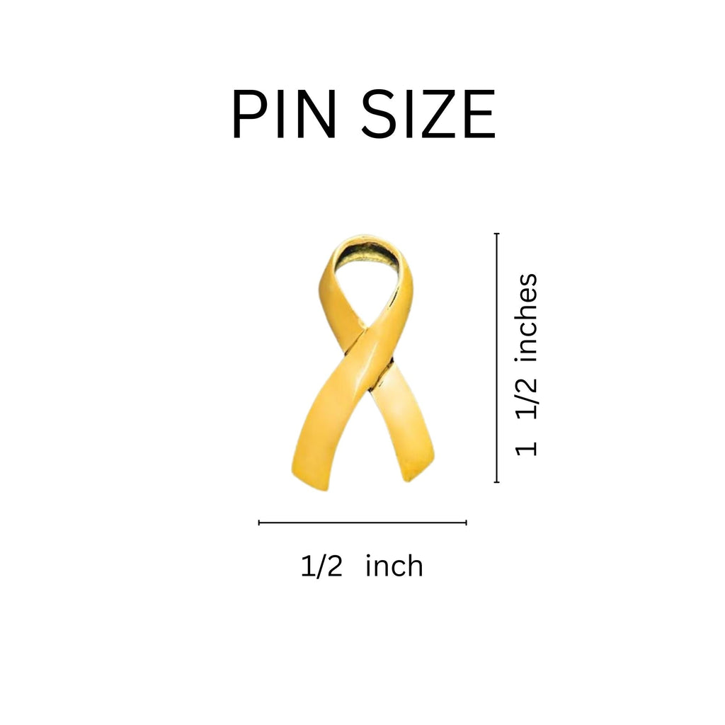Large Gold Ribbon Pins
