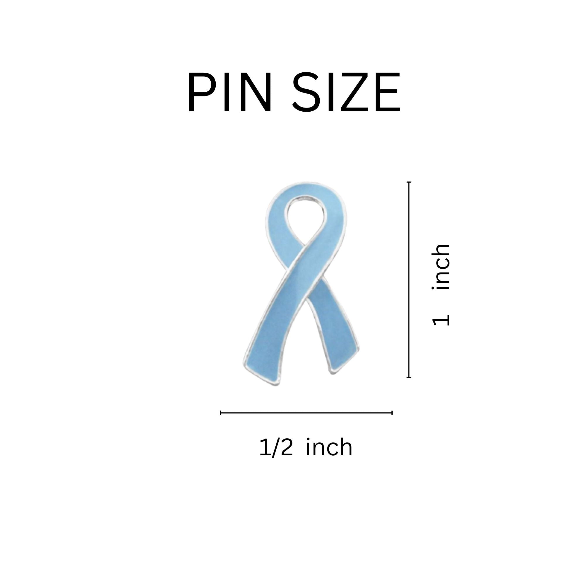 Large Light Blue Ribbon Pins