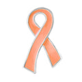 Large Peach Ribbon Awareness Pins