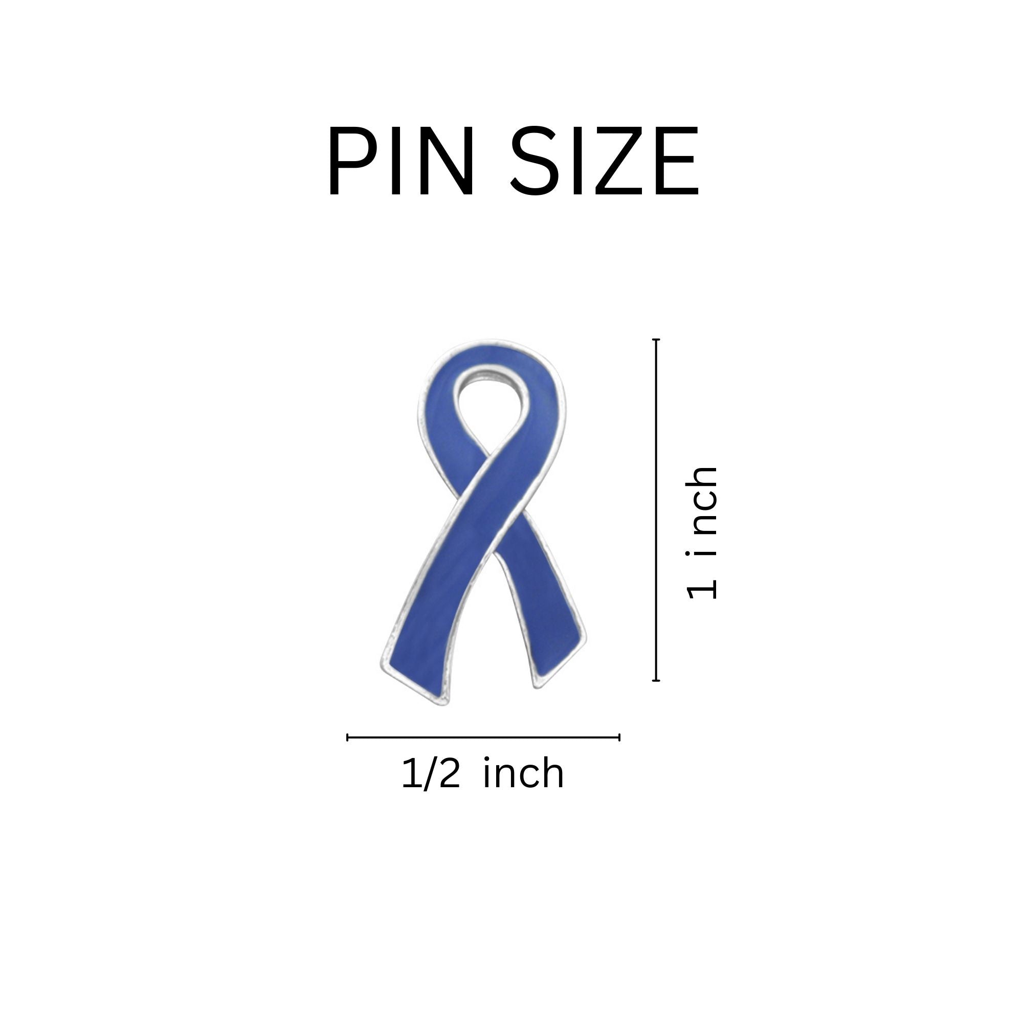 10 Pack Large Periwinkle Ribbon Pins