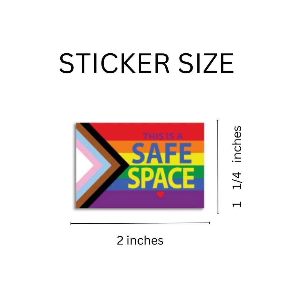 Large Rectangle Daniel Quasar Flag Safe Space Stickers (250 per Roll)