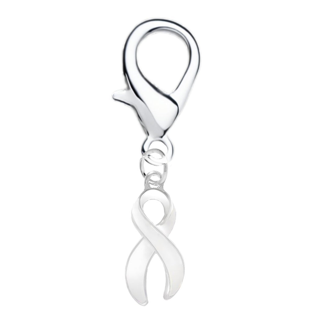 Large White Ribbon Hanging Charms