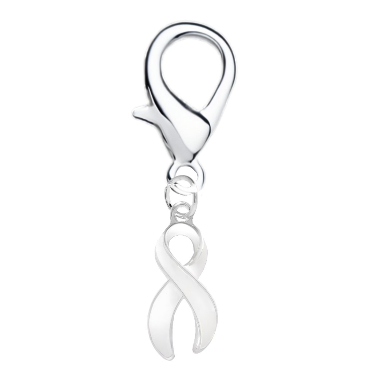 Large White Ribbon Hanging Charms