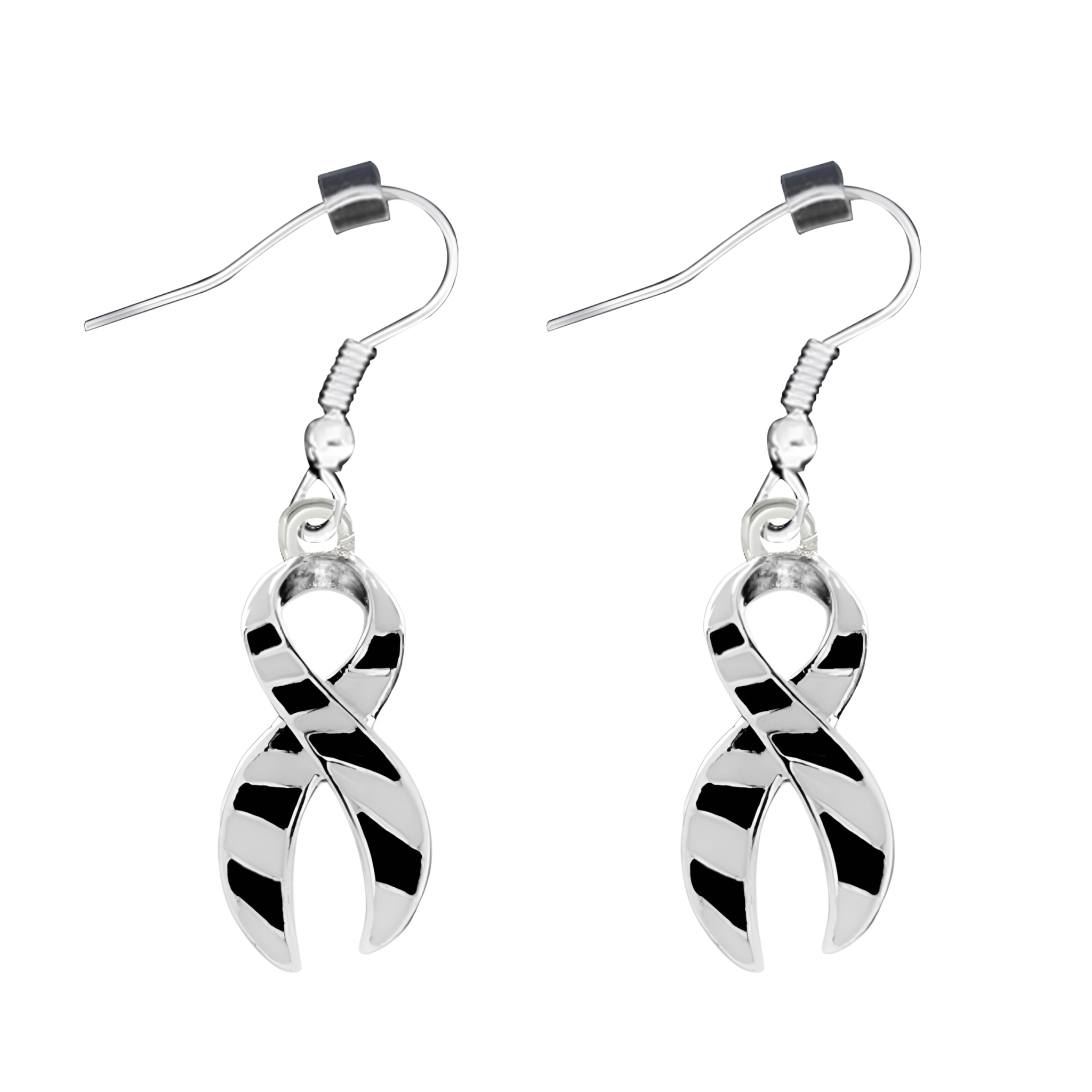 Large Zebra Print Ribbon Earrings