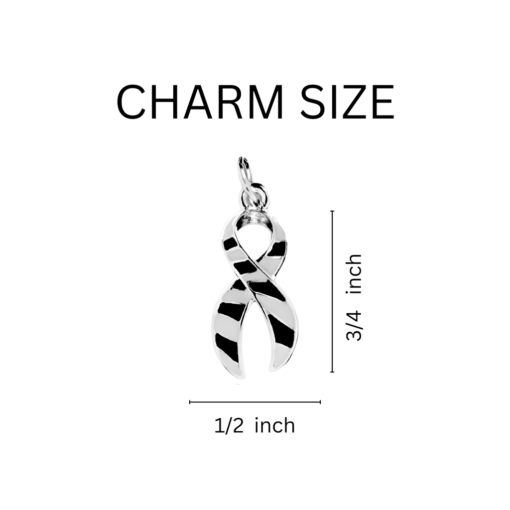 Large Zebra Print Ribbon Earrings