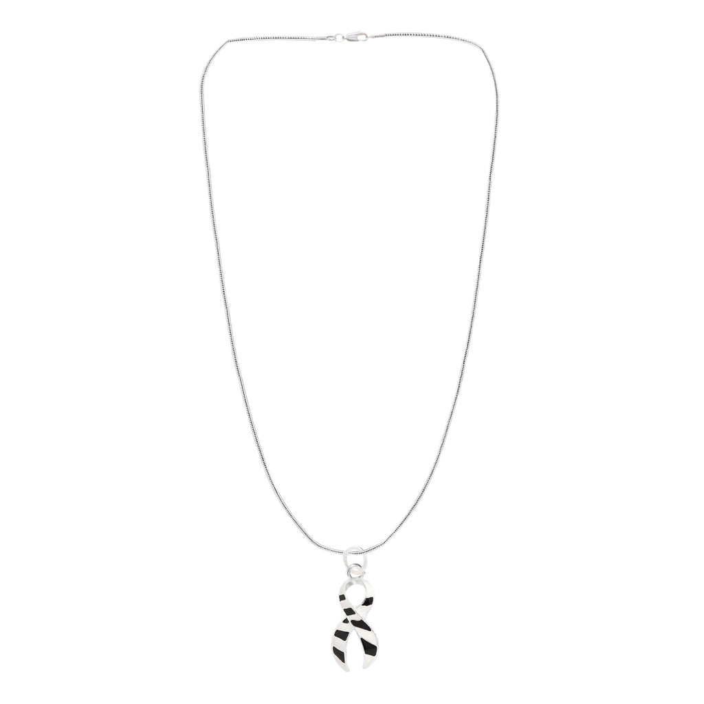 Large Zebra Print Ribbon Necklaces