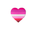Lesbian Flag Heart Silicone Pins