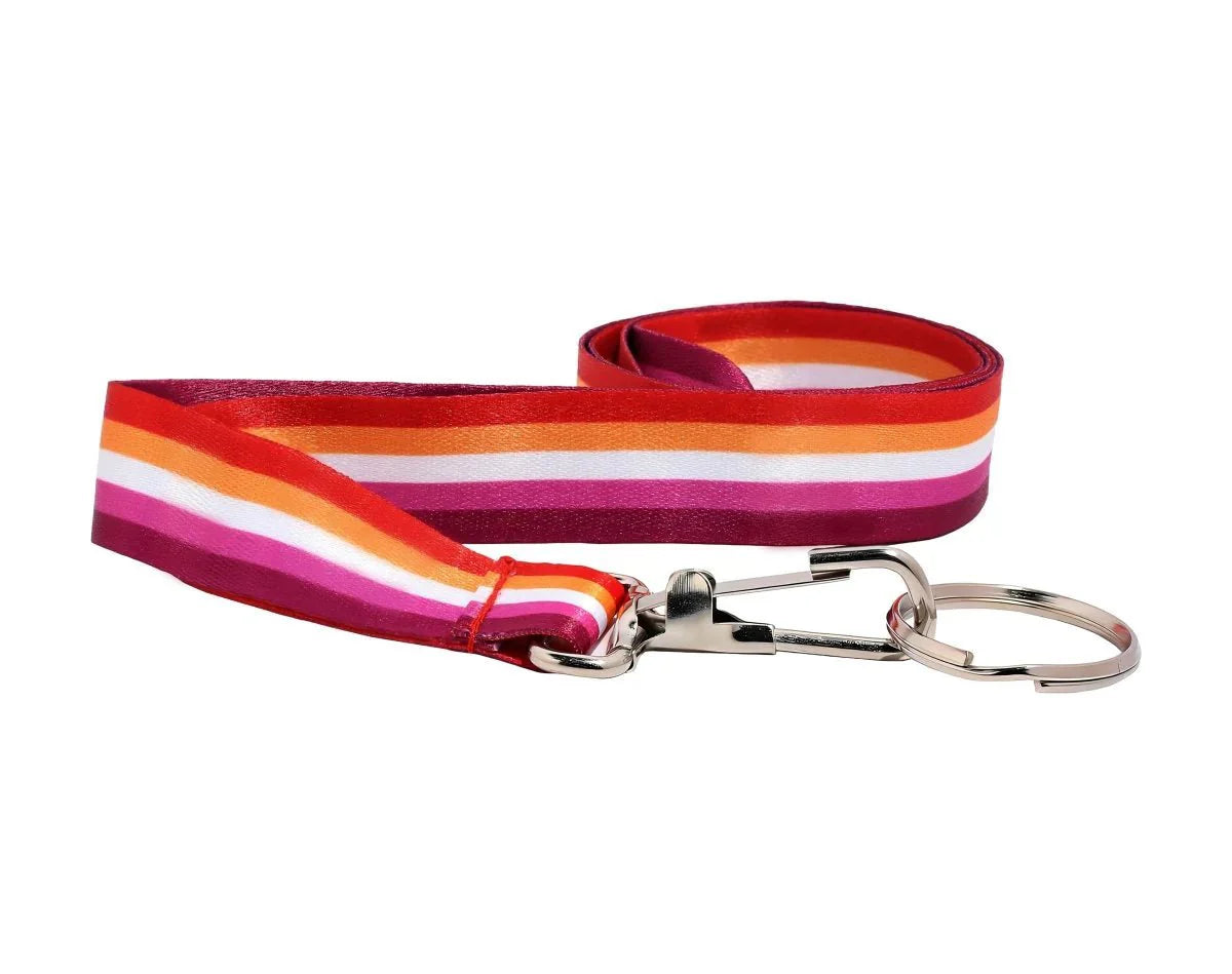 Lesbian Pride Flag Colored Lanyards