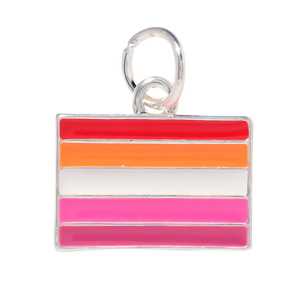 10 Pack Lesbian Sunset Flag Charms