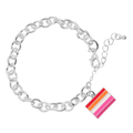 Lesbian Sunset Flag Chunky Charm Bracelets