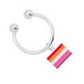 Lesbian Sunset Flag Horseshoe Key Chains