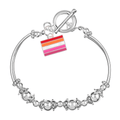 Lesbian Sunset Flag Partial Beaded Bracelets