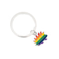 Libertarian Rainbow Porcupine Split Ring Key Chains