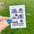 Library of Dragons Crushed Glitter Sticker