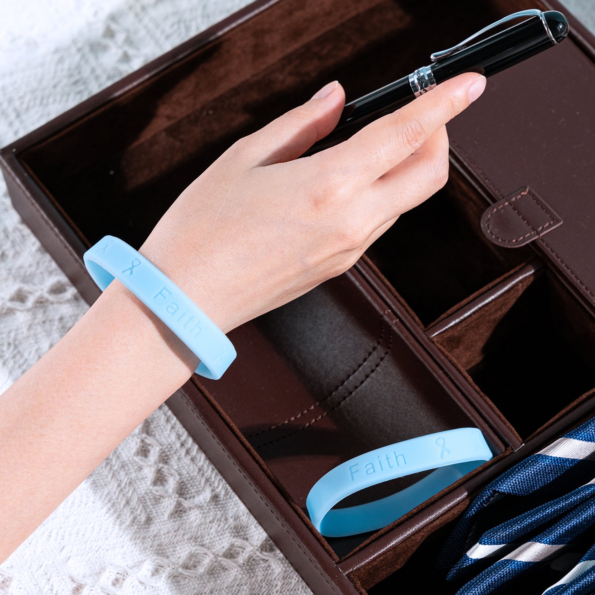 Light Blue Silicone Bracelets