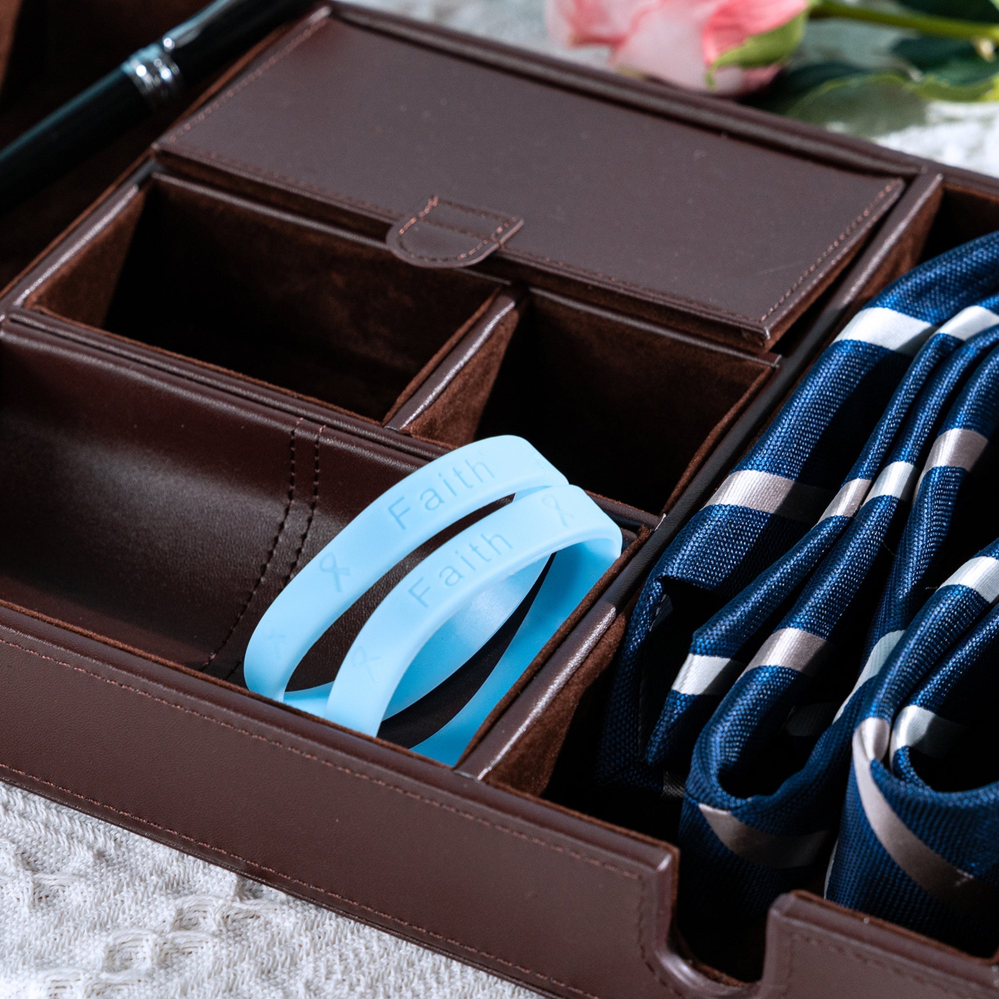 Light Blue Silicone Bracelets for Prostate Cancer, Graves Disease