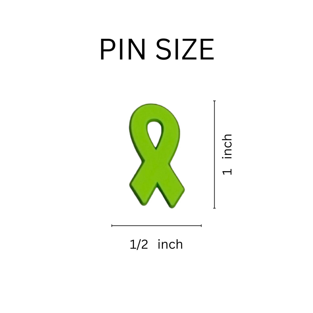 Lime Green Ribbon Silicone Pins