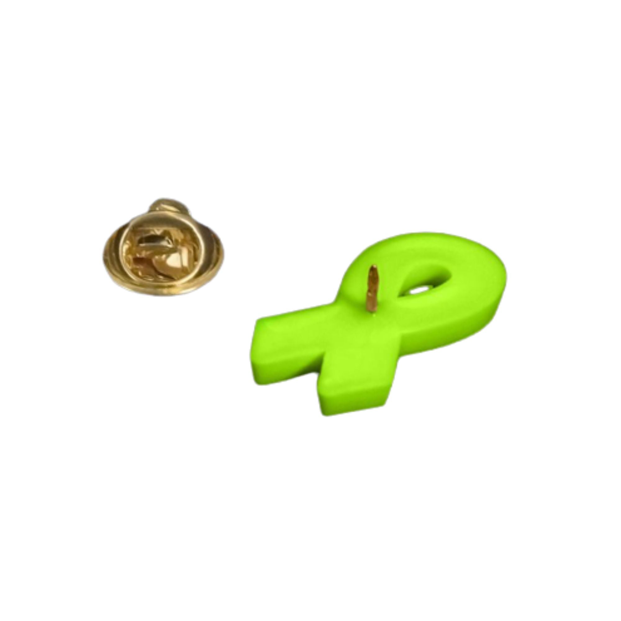 Lime Green Ribbon Silicone Pins